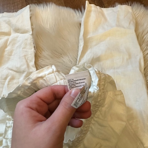 & OTHER STORIES Relaxed Linen Trousers In White - Picture 6 of 7